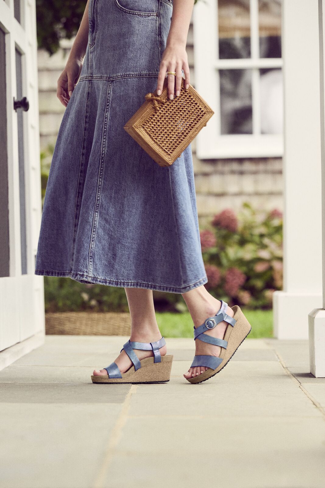 Sibyl Wedge Metallic Sandals