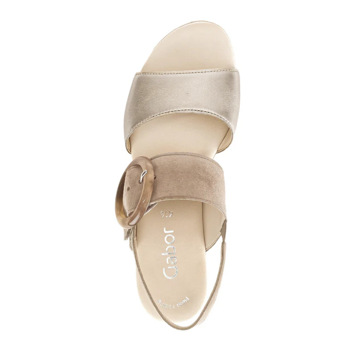 Gabor 645.62 Wedge Sandals in Pewter