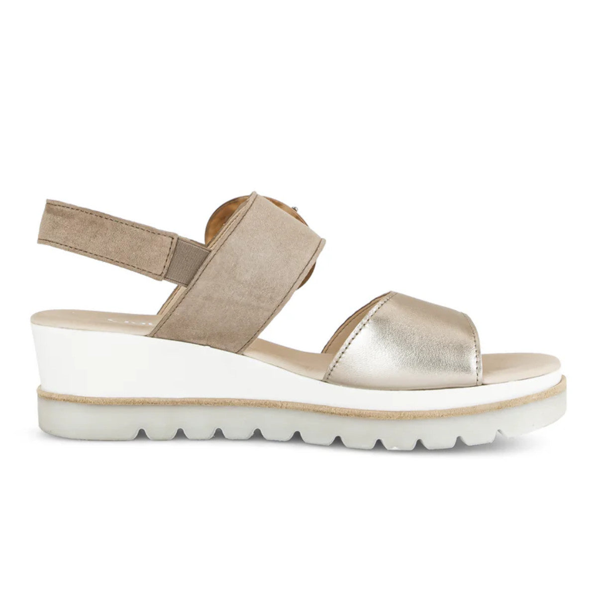 Gabor 645.62 Wedge Sandals in Pewter
