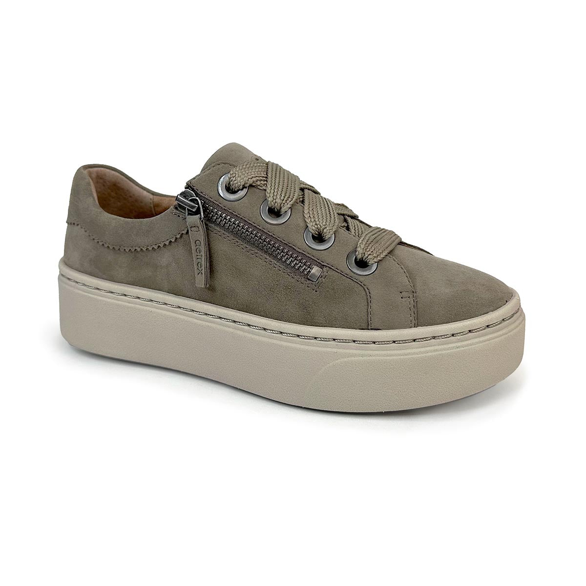 Aetrex Aubrey Arch Support Platform Sneaker in Taupe