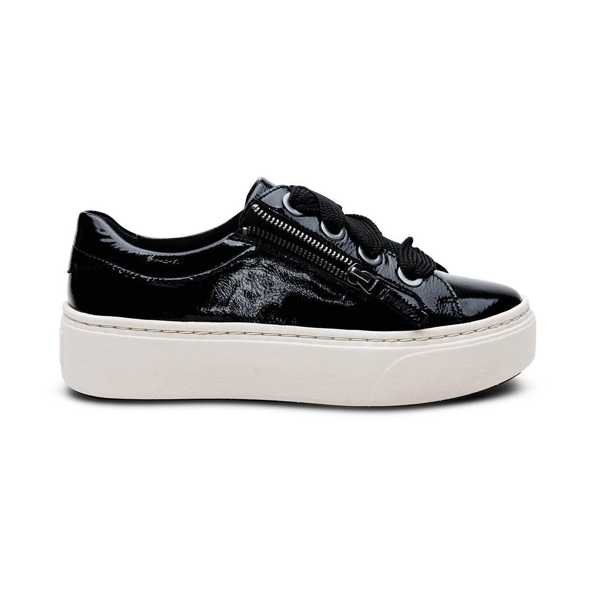 Aetrex Aubrey Arch Support Platform Sneaker in Black Patent