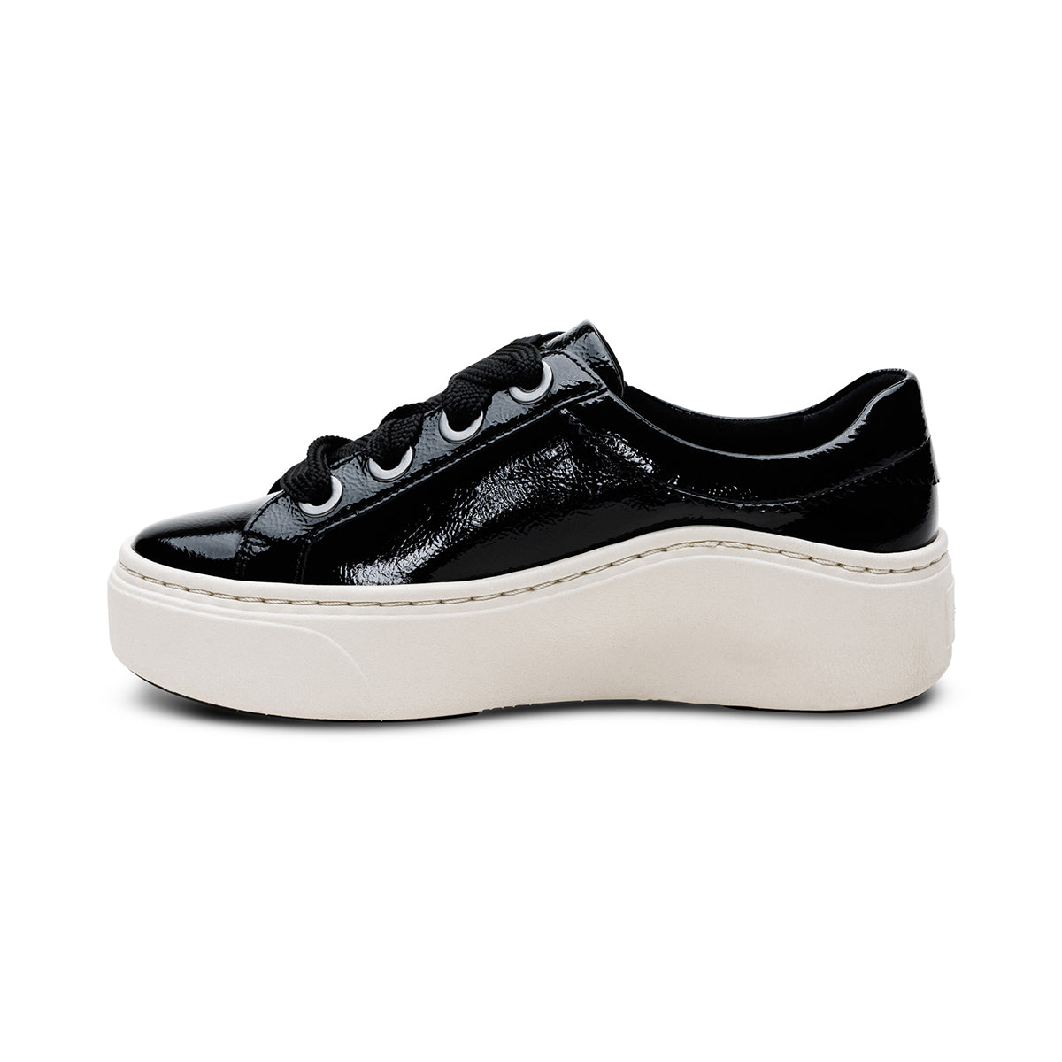 Aetrex Aubrey Arch Support Platform Sneaker in Black Patent