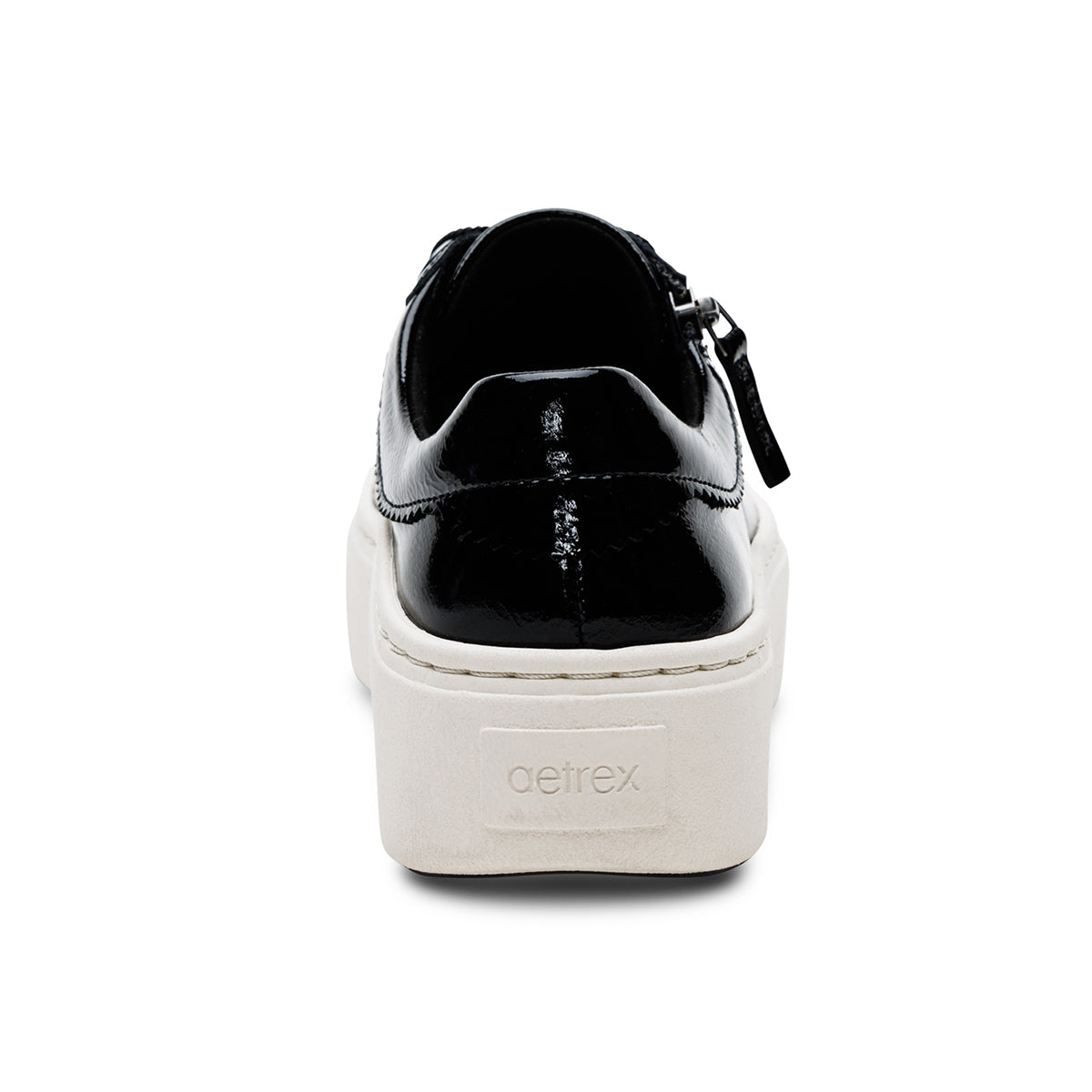 Aetrex Aubrey Arch Support Platform Sneaker in Black Patent