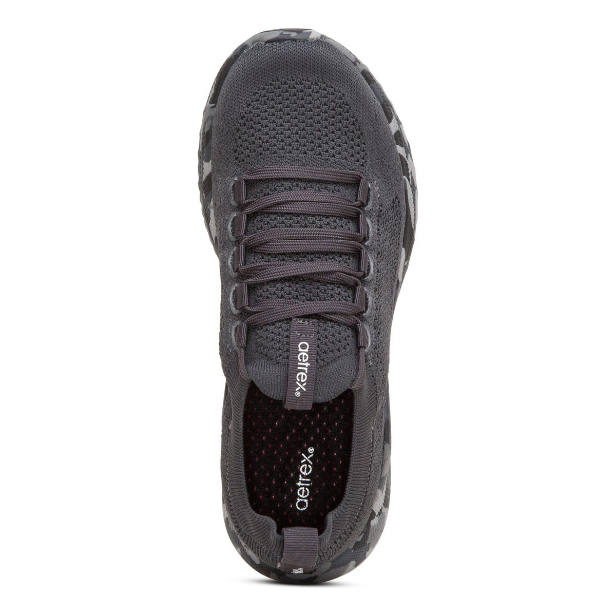 Aetrex Carly Women's Arch Support Sneakers In Charcoal Camo