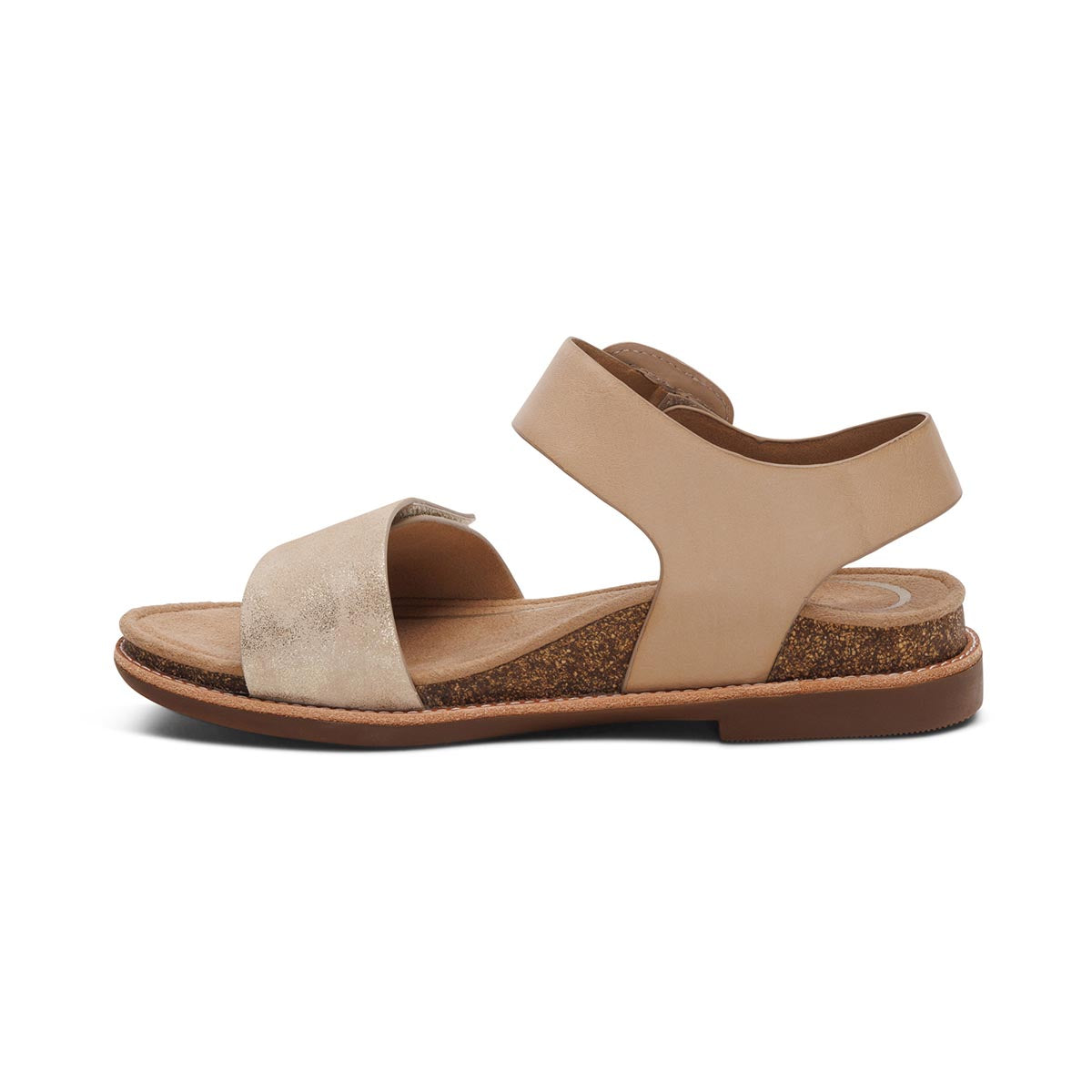 Aetrex Claire Women's Adjustable Strap Sandal – Champagne