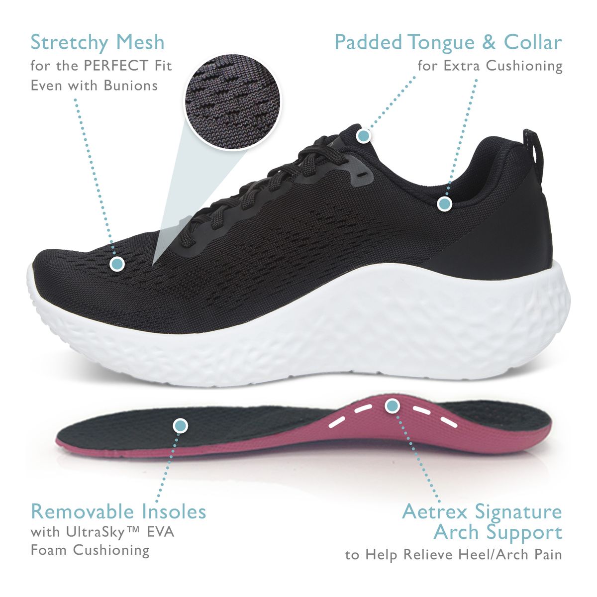 Aetrex Danika Arch Support Sneaker