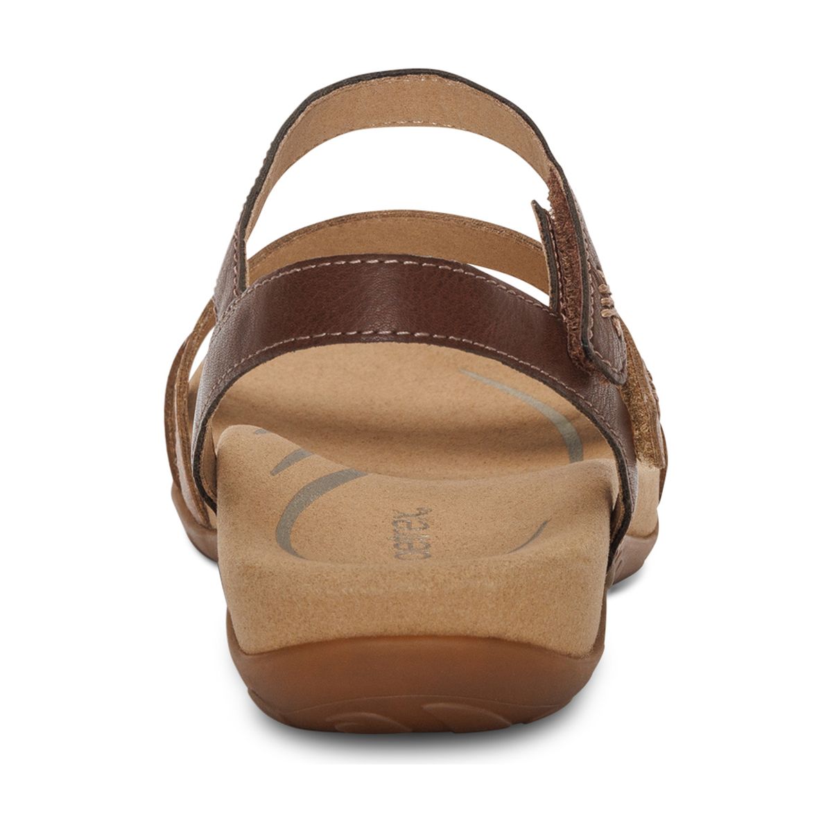 Aetrex Gabby Adjustable Quarter Strap Sandal in Cognac Multi