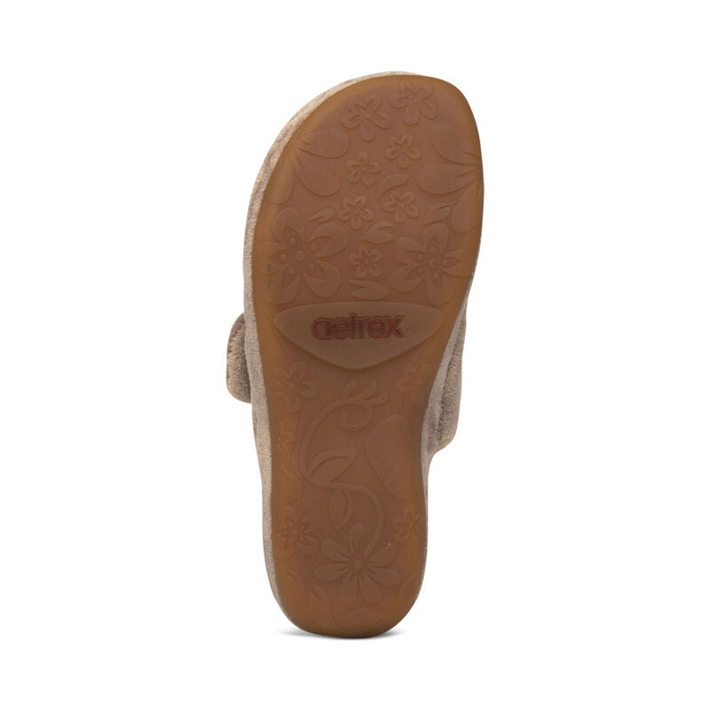 Aetrex Mandy Women's Closed Toe Slipper in Coffee