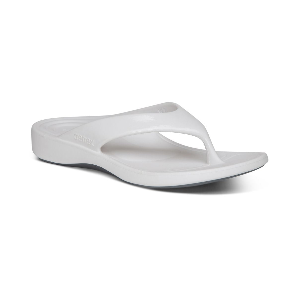 Aetrex Maui Women's Orthotic Flips – White Gloss