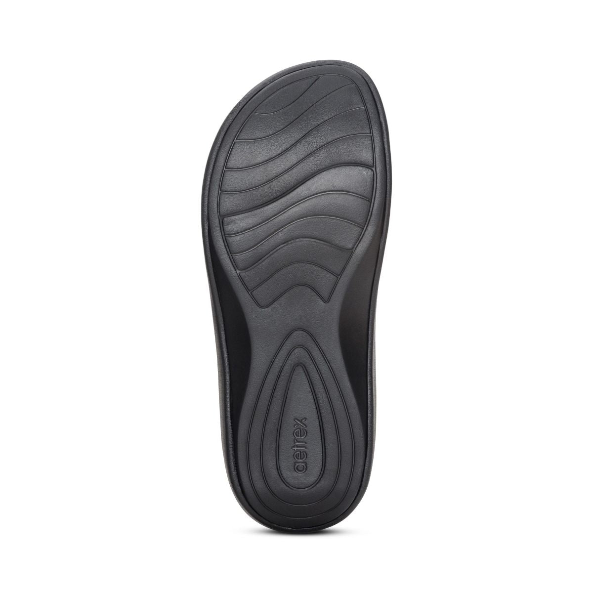 Aetrex Maui Women's Orthotic Flips – Black Gloss