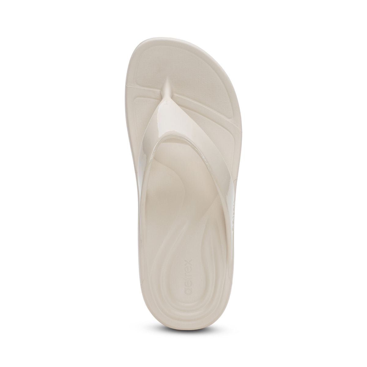 Aetrex Maui Women's Orthotic Flips – Ivory Gloss