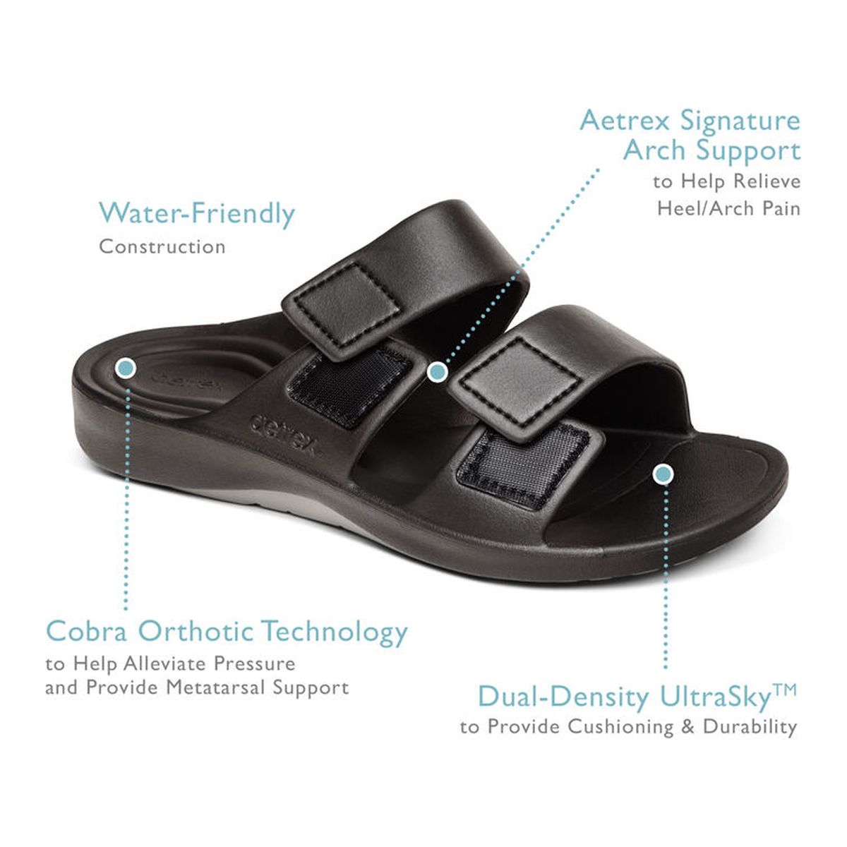 Aetrex Milos Men's Orthotic Slides