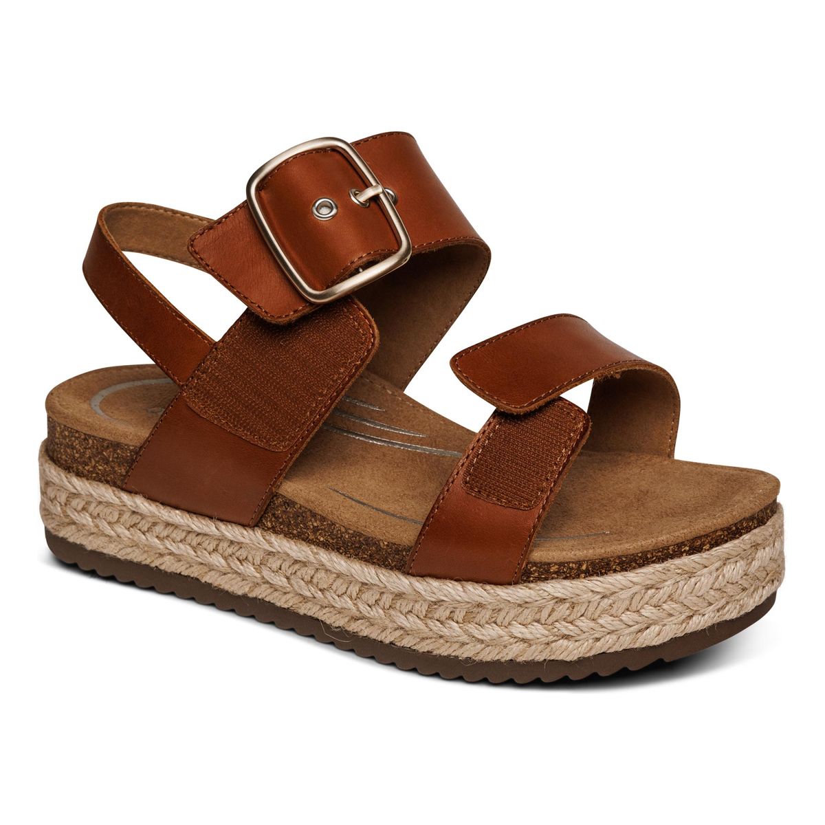 Aetrex Vania Women's Arch Support Sandals in Cognac