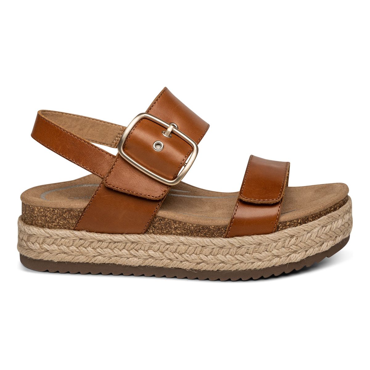 Aetrex Vania Women's Arch Support Sandals in Cognac
