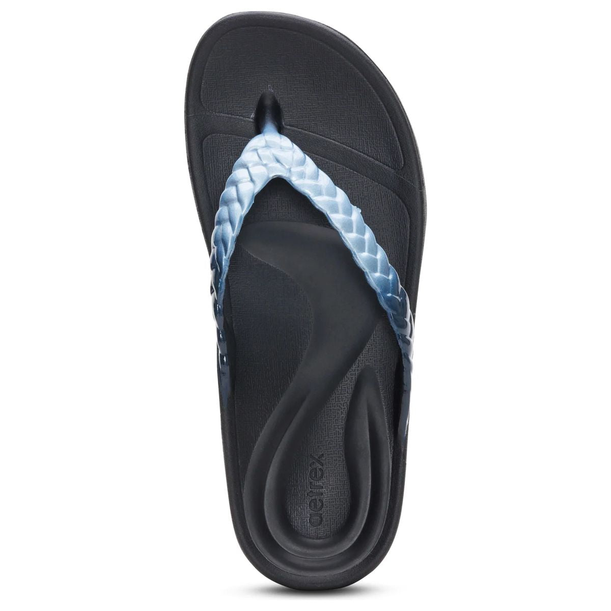 Aetrex Vicki Women's Braided Thong Sandal – Blue
