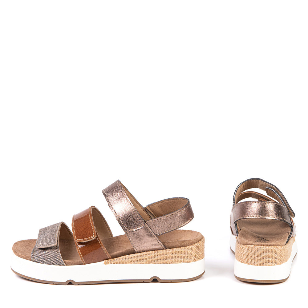 Anzia 11429 Women's Wedge Sandals in Tan