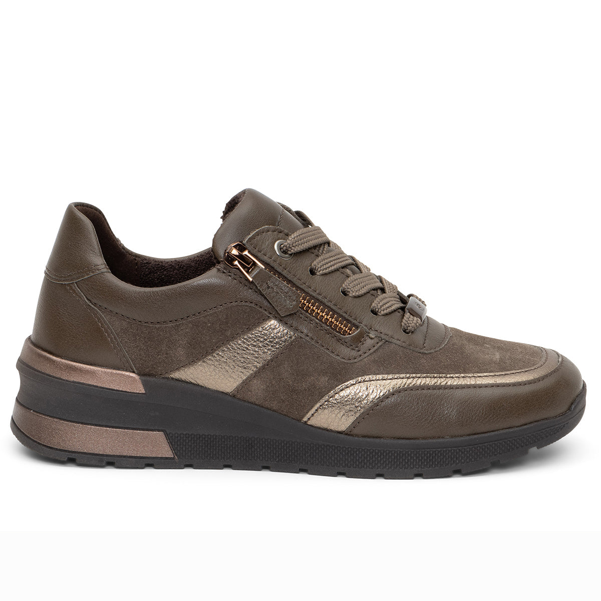 Ara Nevada II Women's Wedge Sneaker In Brown