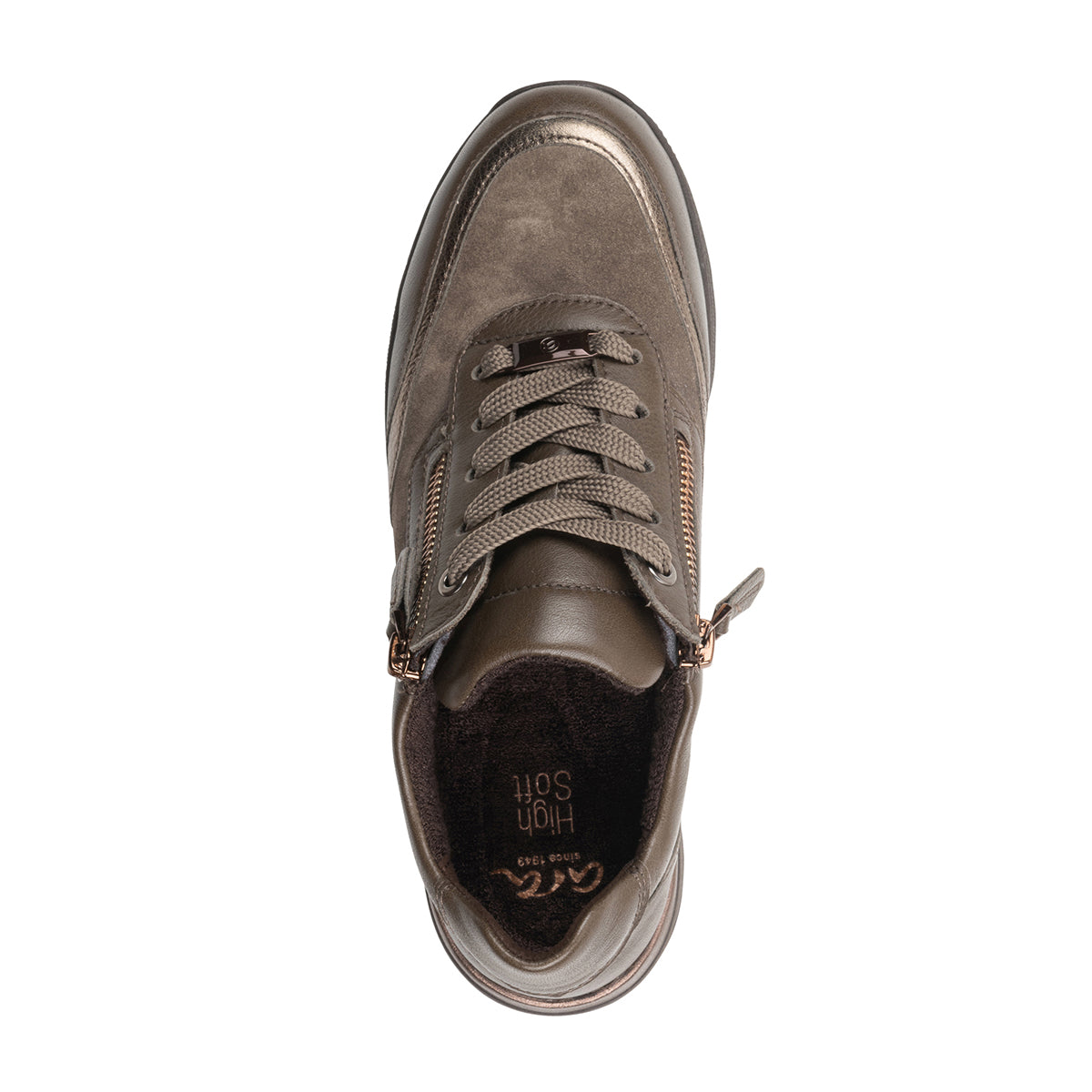 Ara Nevada II Women's Wedge Sneaker In Brown