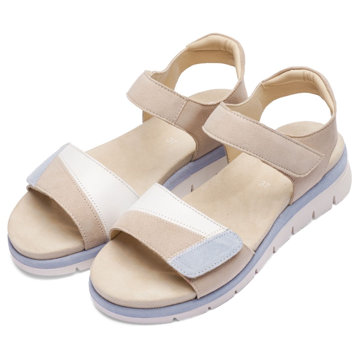 Ara Cheyenne Women's Sandals - Beige Blue