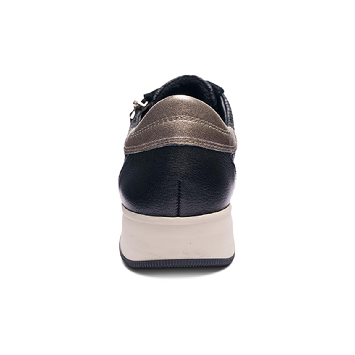 Ara Rei-Low Women's Zip Sneaker in Black Silver