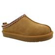 Camel-colored Arctic Muklu slip-on slipper with a brown and white stitched trim around the opening, ARCTIC-05