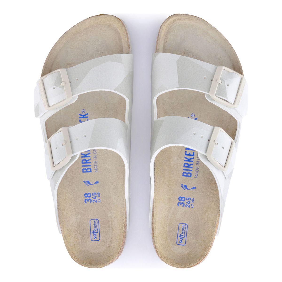 Birkenstock Arizona Women's Soft Footbed Birko-Flor in Desert Soil Camo Snow