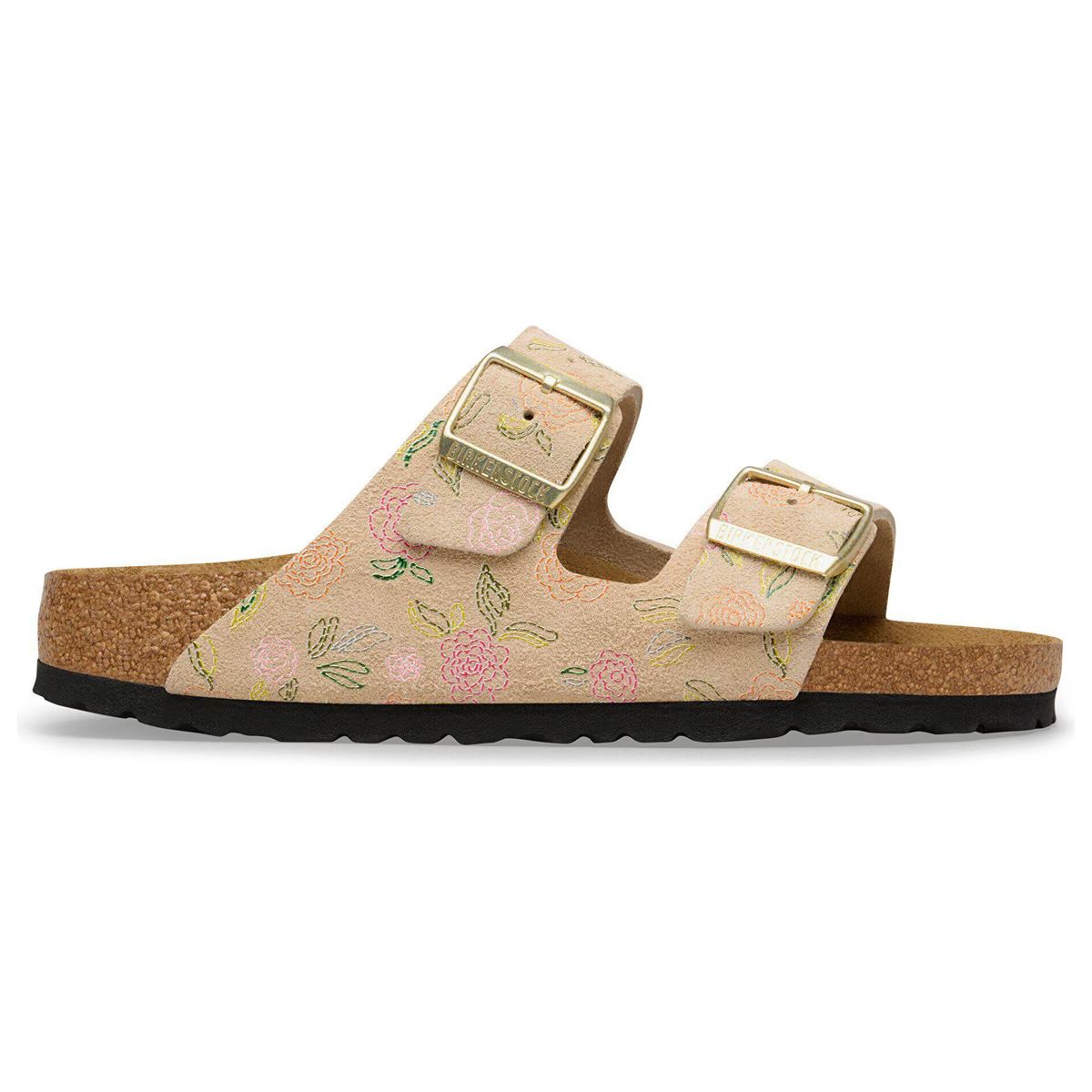 Birkenstock Arizona Suede Leather — Sandcastle Flower Print