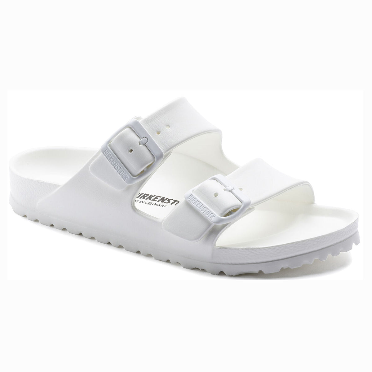Birkenstock Arizona Essentials EVA in White. Perfect for the beach and pool.