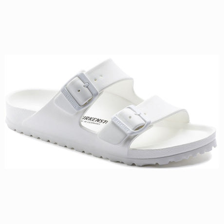 Birkenstock Arizona Essentials EVA in White. Perfect for the beach and pool.