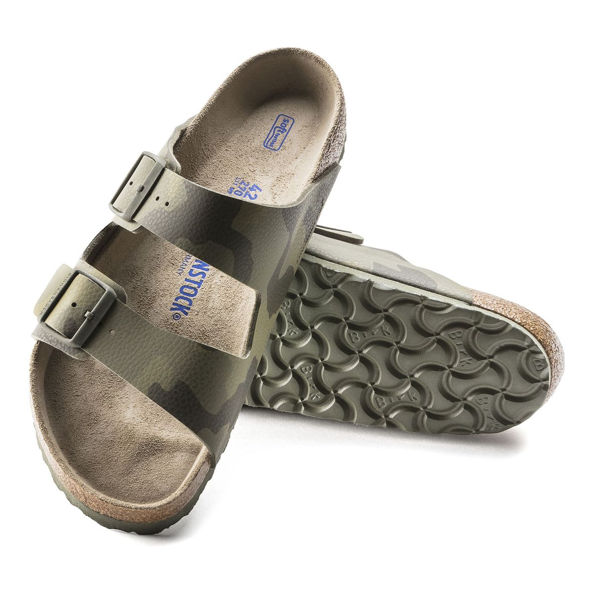 Men's Arizona Soft Footbed Birko-Flor in Desert Soil Camo Green