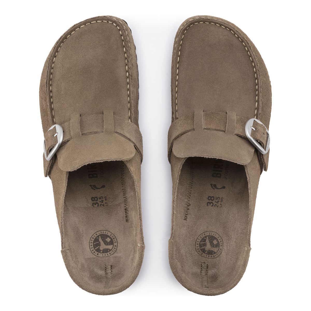 Birkenstock Buckley Clog in Gray/Taupe