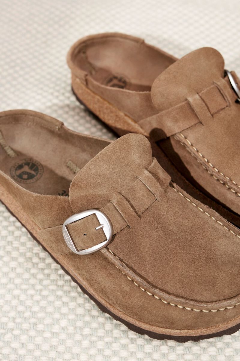 Birkenstock Buckley Clog in Gray/Taupe