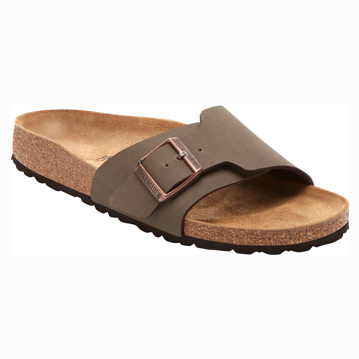 Birkenstock Catalina sandal in Mocha (Style 1026510), with a single adjustable strap and a sleek and supportive slide designed for all-day wear.