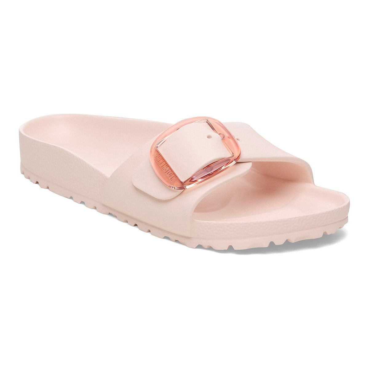 Birkenstock Madrid EVA Big Buckle sandal for Women in Stealth Pink with Adjustable strap. Great for Pools and the beach.