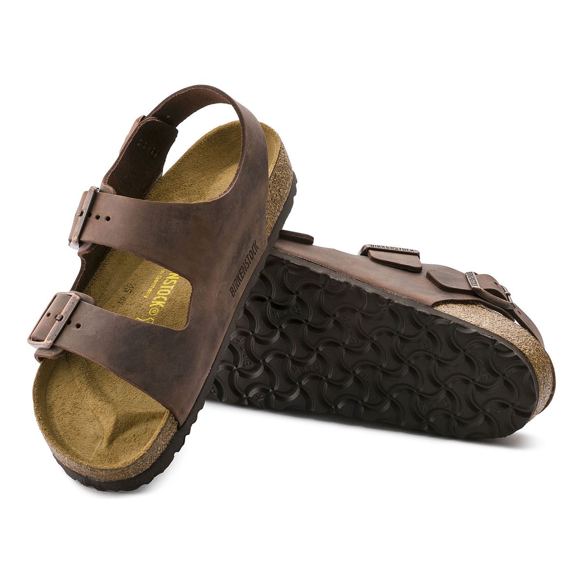 Milano Oiled Leather Unisex Sandal in Habana