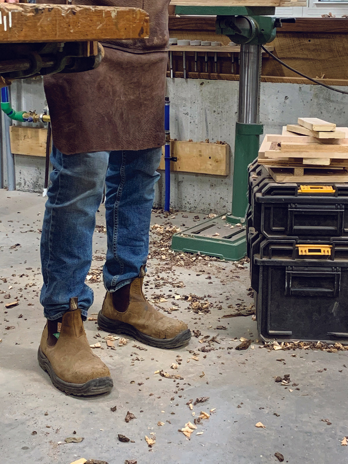 Blundstone 164 Work & Safety Unisex Boot in Saddle Brown