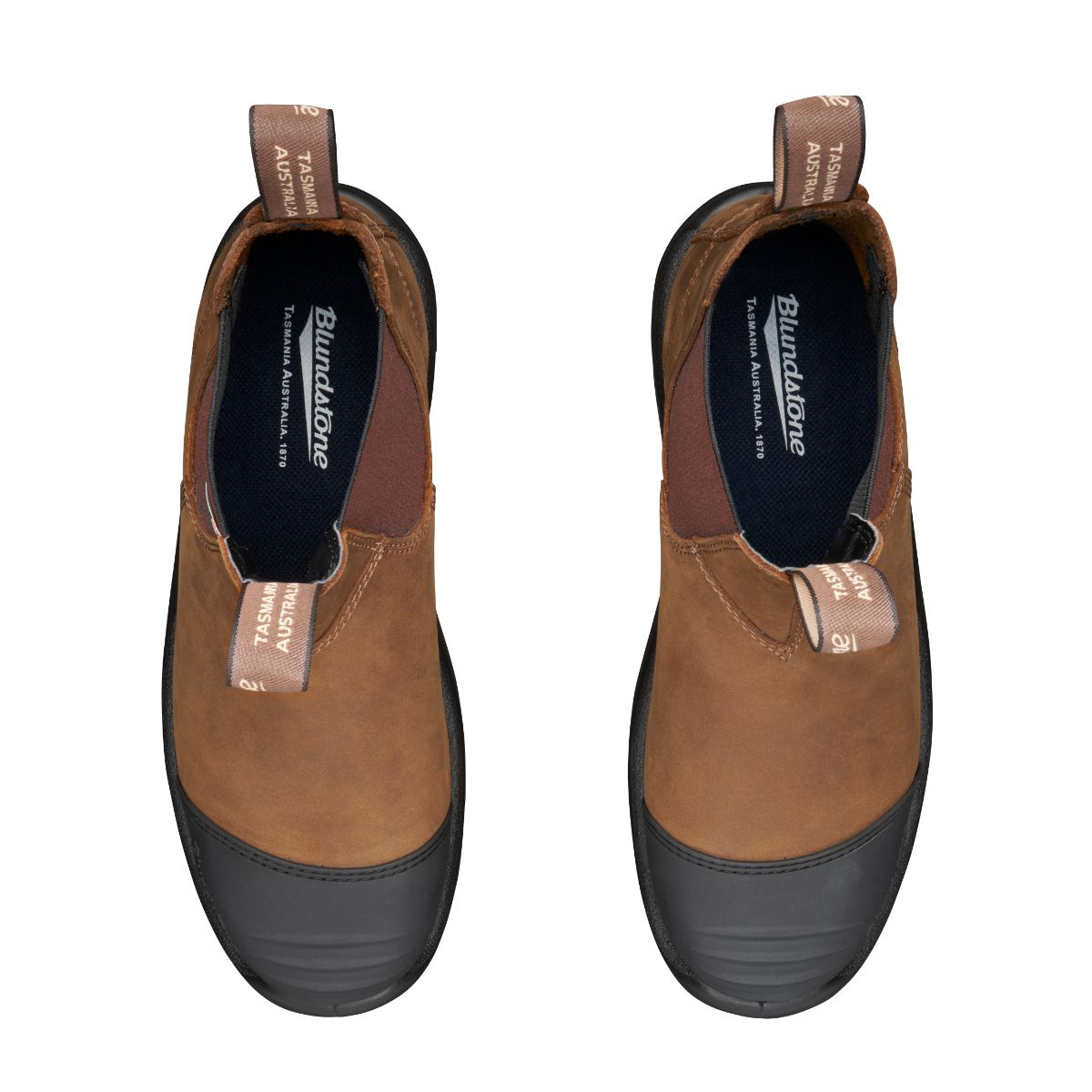 Blundstones 169 Work & Safety Boot Rubber Toe Cap Unisex in Saddle Brown
