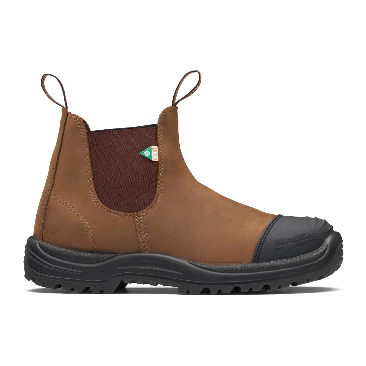 Blundstones 169 Work & Safety Boot Rubber Toe Cap Unisex in Saddle Brown