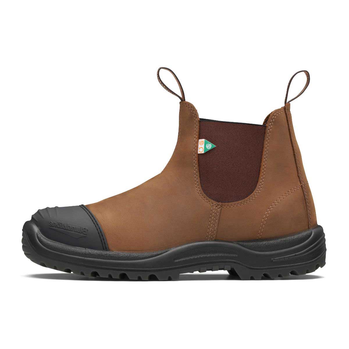 Blundstones 169 Work & Safety Boot Rubber Toe Cap Unisex in Saddle Brown