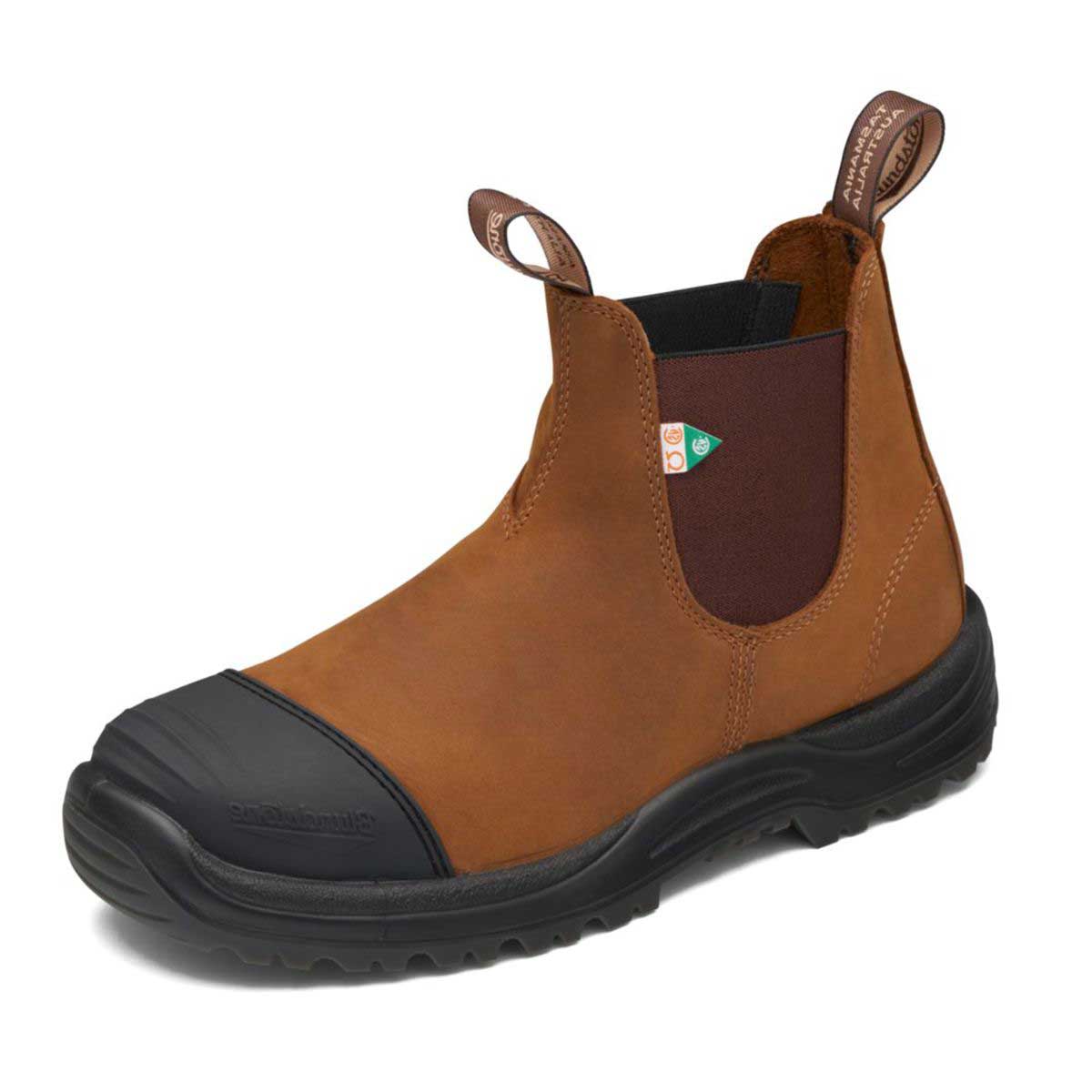 Blundstones 169 Work & Safety Boot Rubber Toe Cap Unisex in Saddle Brown