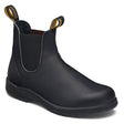 Blundstone 2058 All-Terrain Unisex Boot in Black featuring weatherproof leather, Vibram® rubber outsole for rugged grip, leather lining, hidden heel stitching, and removable anti-microbial footbeds with an extra set included. Style #2058
