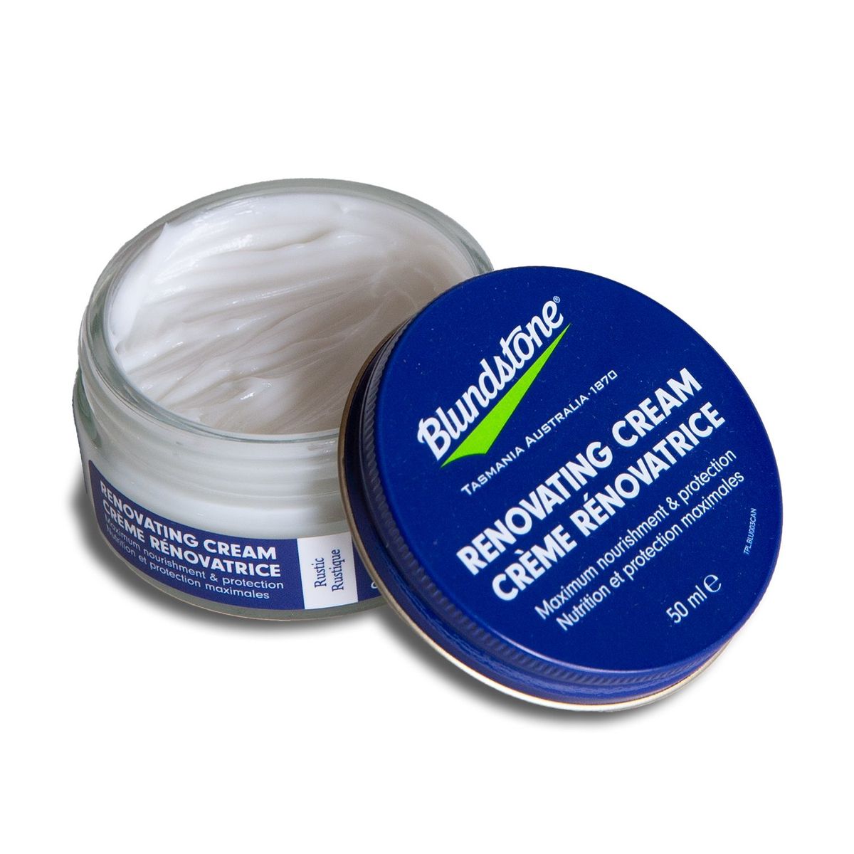 Blundstone Renovating Cream in a tin, used to condition and protect leather boots, suitable for all Blundstone leather styles. Style #RENCREAM