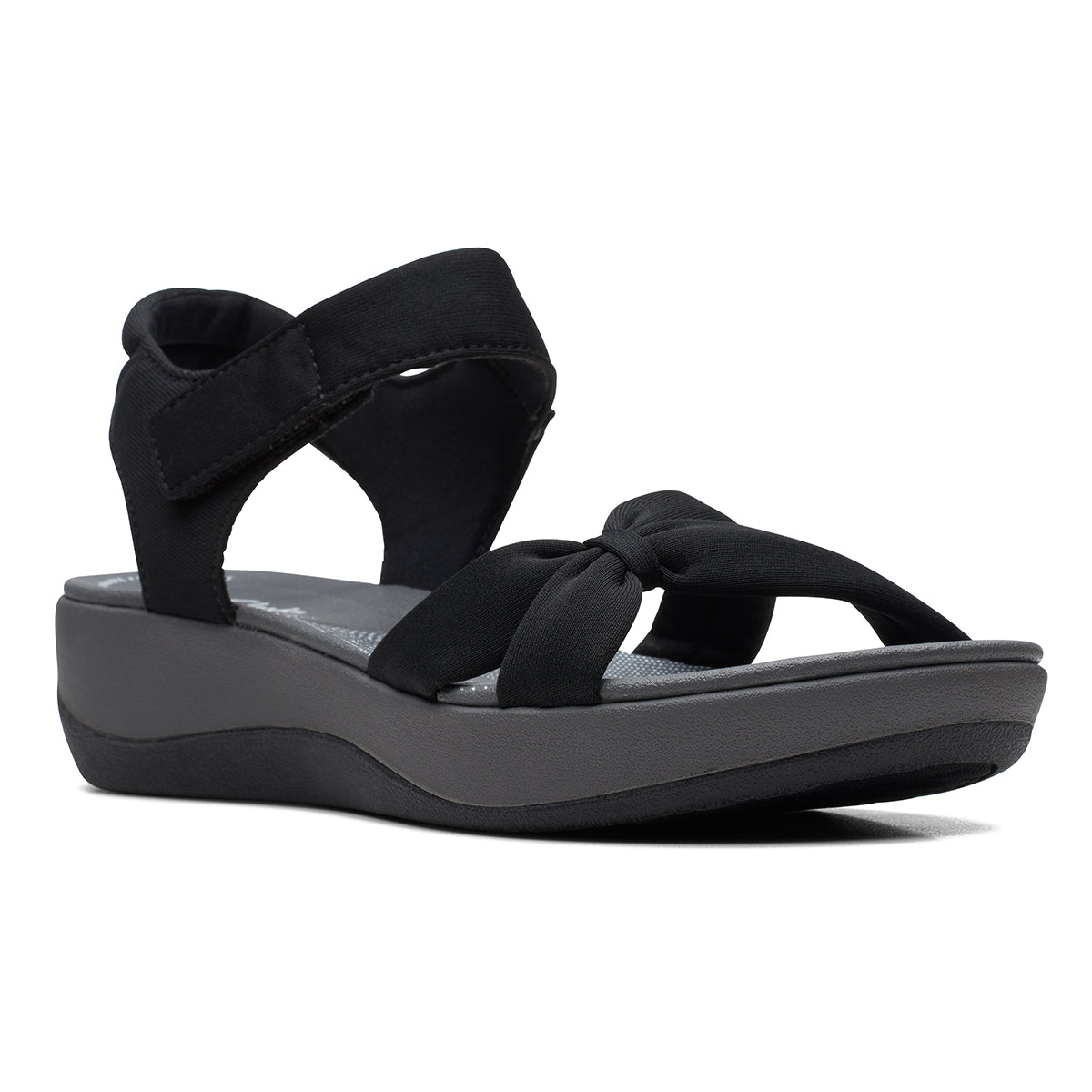 Clarks Arla Shore Women's Sandals in Black, Comfortable velcro strap, Style #26171739