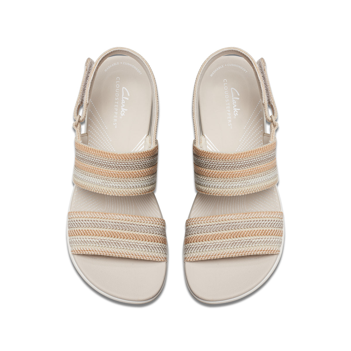 Clarks Arla Stroll Flat Women's Sandals in Beige