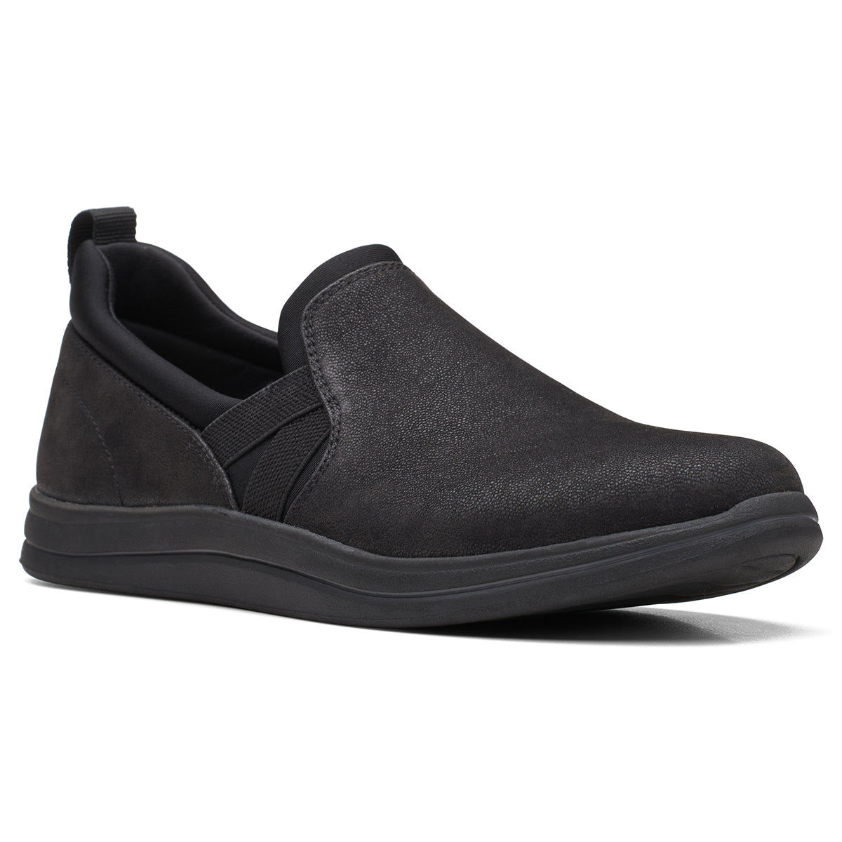 Clarks Breeze Bali Black Women's Sneakers, Running Shoes, elastic easy on/off. Style #26168954
