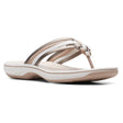 Side View Clarks Women's Breeze Sandles in Coral Metal, Comfortable Flip Flop, Arch Support. Style #26166600