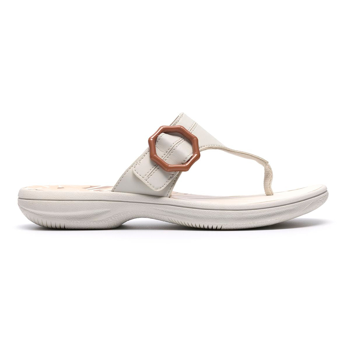 Clarks Breeze Cove Women's Thong Sandals in Off White