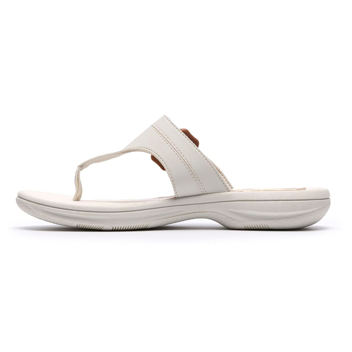 Clarks Breeze Cove Women's Thong Sandals in Off White