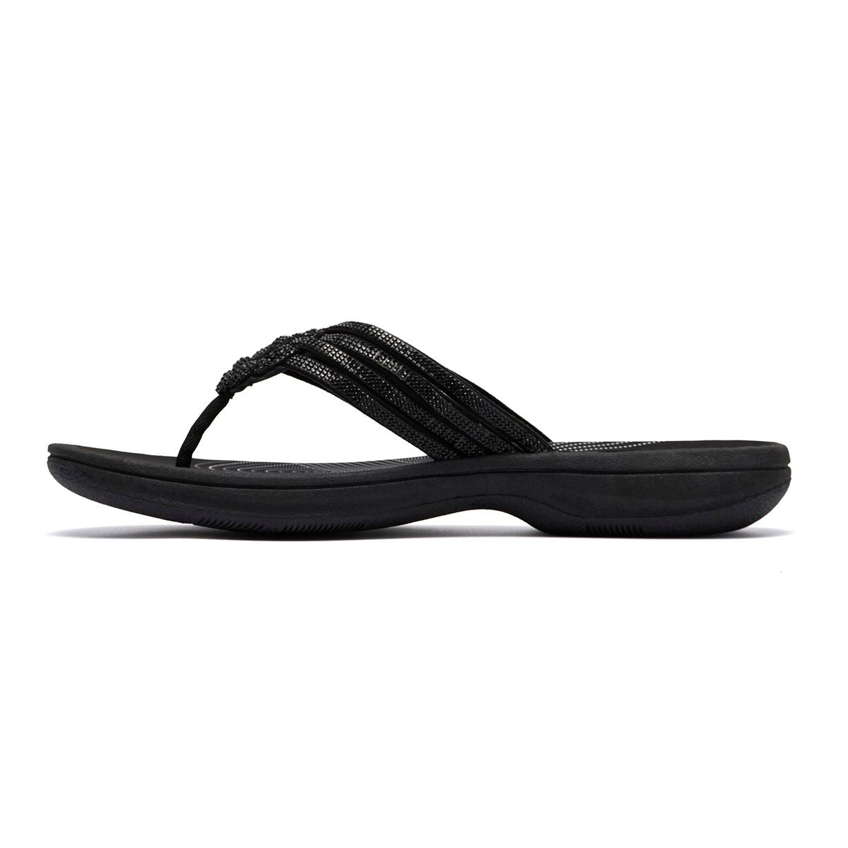 Clarks Breeze Gem Women's Thong Sandals in Black