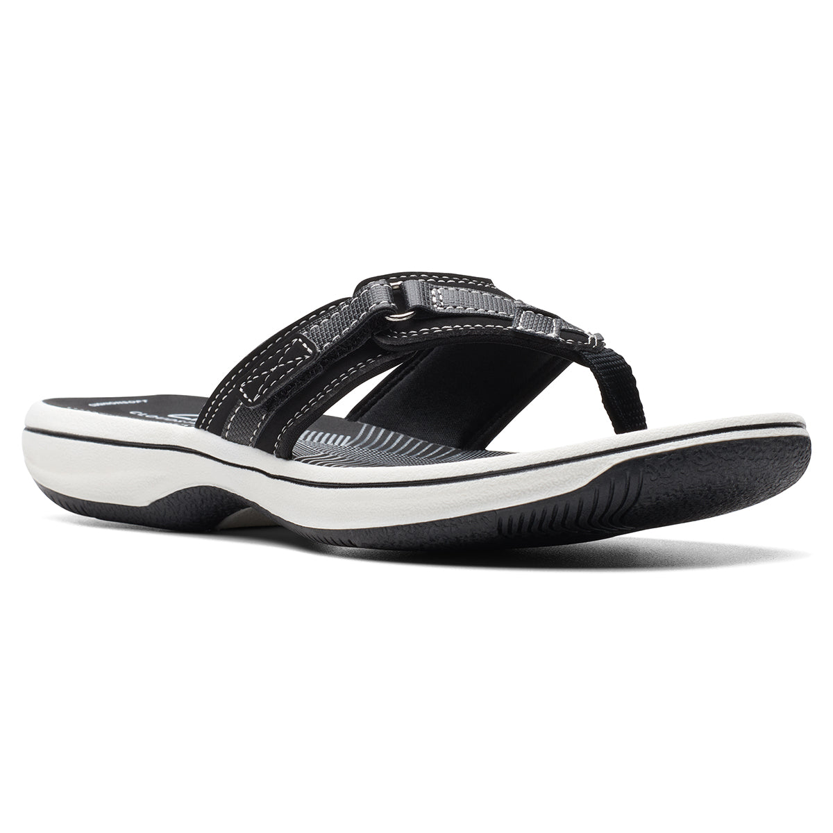 Clarks Breeze Bali Black, Women's Flip Flops Toe Thongs – Style #26168954